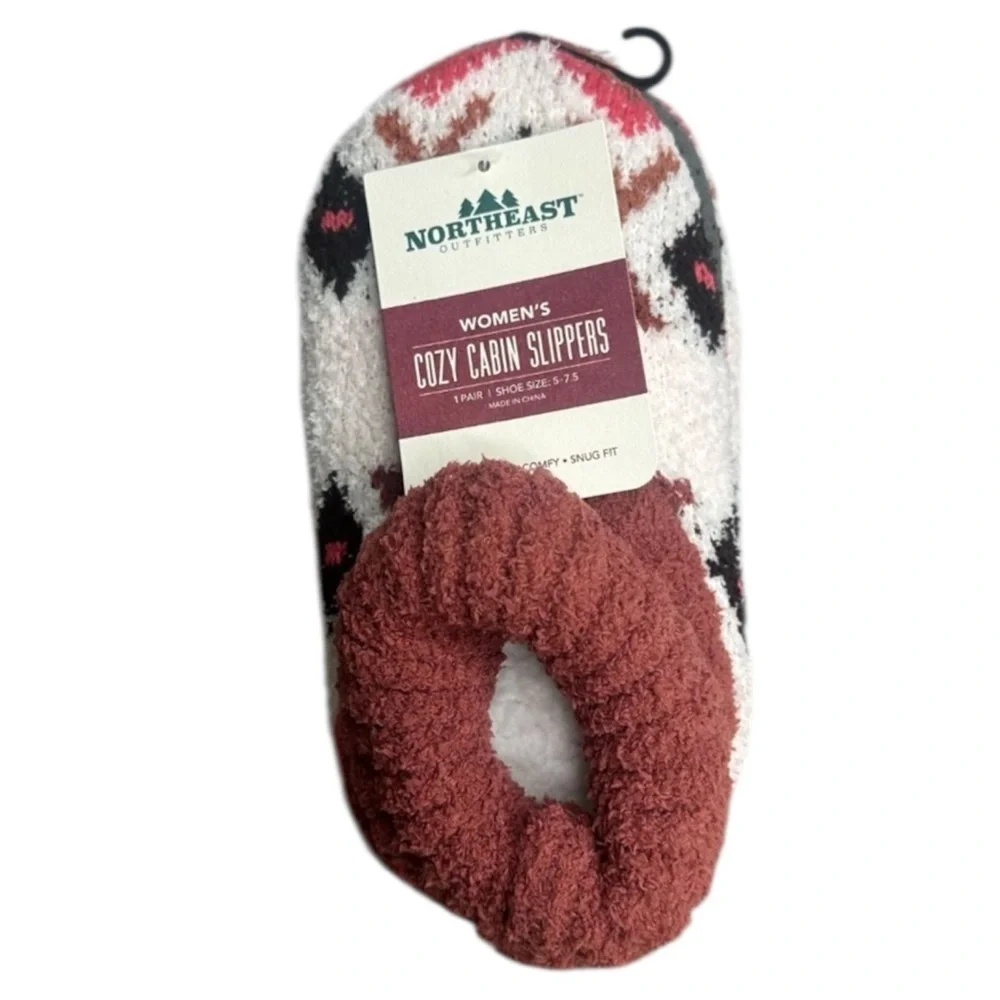 NWT Northeast Outfitters Women's Cozy Cabin Slippers Size S/M Shoes Sz 5-7.5